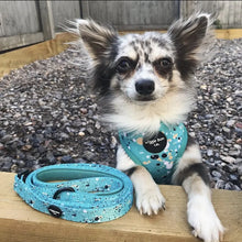 Load image into Gallery viewer, Teal Splatter Adjustable Harness